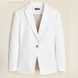 NWT J. Crew Women’s Blazer Linen-Cotton Holland White Size 16 Preppy